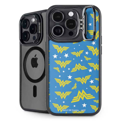 DC Comics Wonder Woman Pattern iPhone 16 Pro Kickstand Case